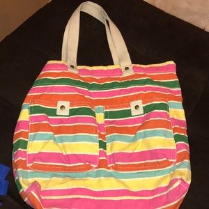 Striped Beach bag